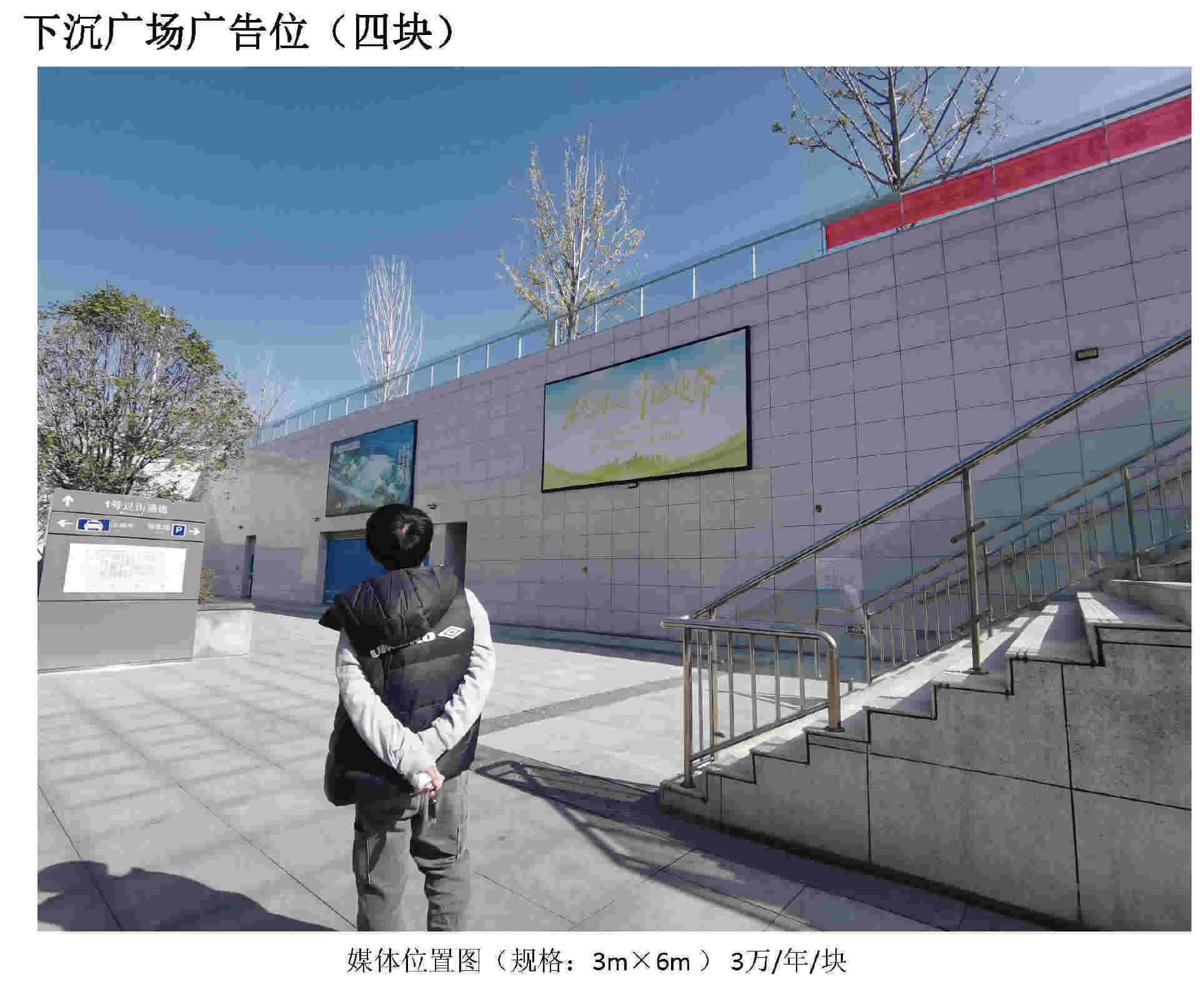 下沉广场广告位(四块)