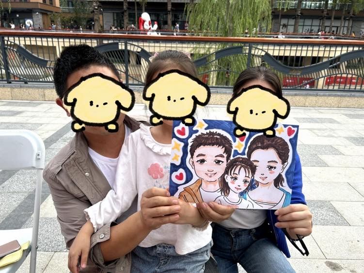 Q版手绘漫画头像多人-襄阳市圣火广告有限公司